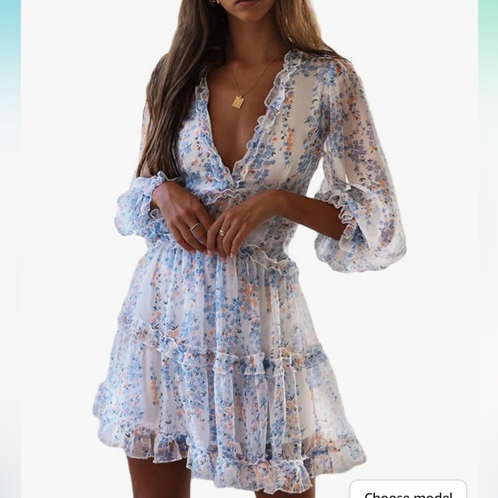 Amazon Ruffle Floral Dress